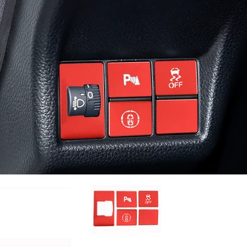 Наклейка на кнопку включения левой фары автомобиля из алюминиевого сплава для Honda Civic 11th 2021 2022 2023 Аксессуары для интерьера