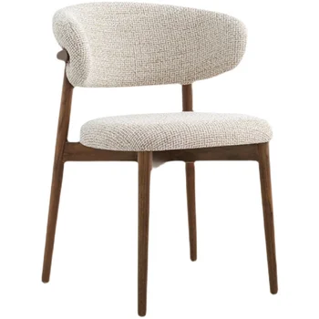 Современный простой обеденный стул из массива дерева Nordic Light роскошный дизайнерский тканевый стул кресло для гостиной домашняя столовая книжный стул