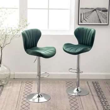 Регулируемые Поворотные Барные стулья зеленого цвета в современном стиле Новое кресло Можно Разместить в гостиной и спальне