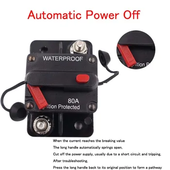 30-300A Автоматический Выключатель Автоматической цепи Яхты RV Audio Safety Seat Switch Сильноточное Звуковое Сиденье Безопасности Ручное Восстановление