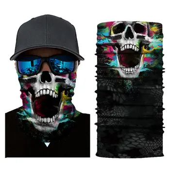 3D цифровая печать бесшовная и универсальная голова с черепом спорт велоспорт солнцезащитный платок-маска, маска-шарф