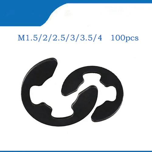 Бесплатная доставка M1.5M2M3M4 GB896 Черное Открытое Кольцо, Стопорное кольцо E-типа, Открывающий Фиксатор, Защелкивающееся кольцо Изображение 0