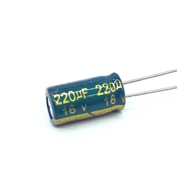 20 шт./лот 220uf16V алюминиевый электролитический конденсатор размером 6*12 16V 220uf 20%