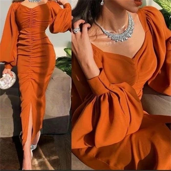Платья для выпускного вечера, Высококачественное Изысканное Атласное платье с драпировкой в виде русалки, Vestidos De Verano Para Mujer 2023