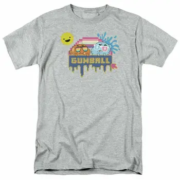 Мужская футболка Amazing World of Gumball Sunshine с лицензионным мультфильмом Darwin Gray