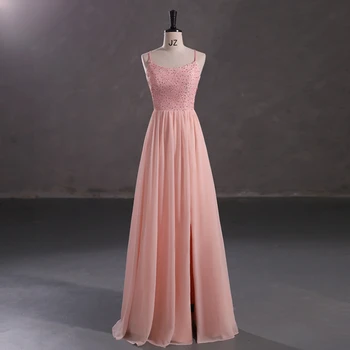 Выпускные платья Chffon Шифоновые розовые молодежные выпускные платья Кружевные вечерние платья для женщин DD30047