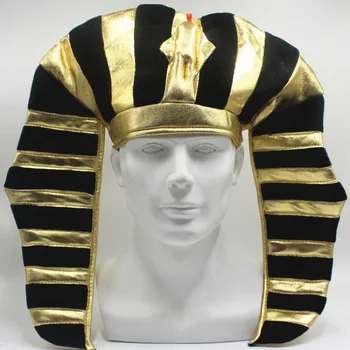 Шляпа для вечеринки на Хэллоуин и Пасху Египетская Золотая шляпа Шляпа Фараона Шляпа Египетского фараона Странная шляпа со Змеиной головой