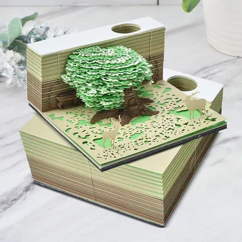 3D Блокнот на дереве Kawaii Notepad House Блокнотные Листы Блок Милый Блокнот Дерево 260 Memo 3D X8B7
