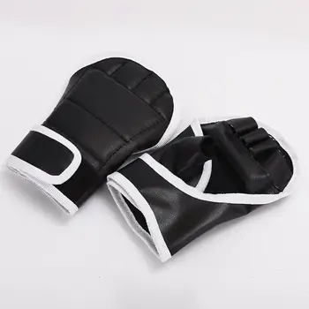 Боксерские перчатки с полупальцевыми полыми ладонями Амортизация Сумка для боевых искусств Перчатки для боксерской груши Муай Тай Фитнес-Спарринг