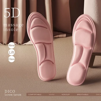 Memory Foam 5D Спортивные стельки для обуви Женские Мужские Дезодорант Дышащая подушка для бега Стельки для ухода за ногами Ортопедические стельки