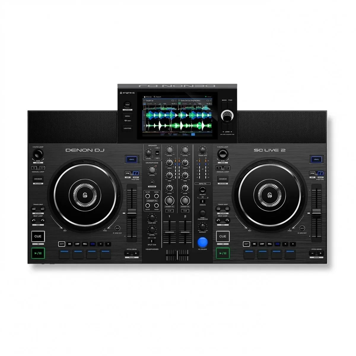 Летняя скидка 50%, ЛИДЕР ПРОДАЖ, автономный DJ-контроллер Denon DJ SC Live 2 с наушниками HP1100 Изображение 0