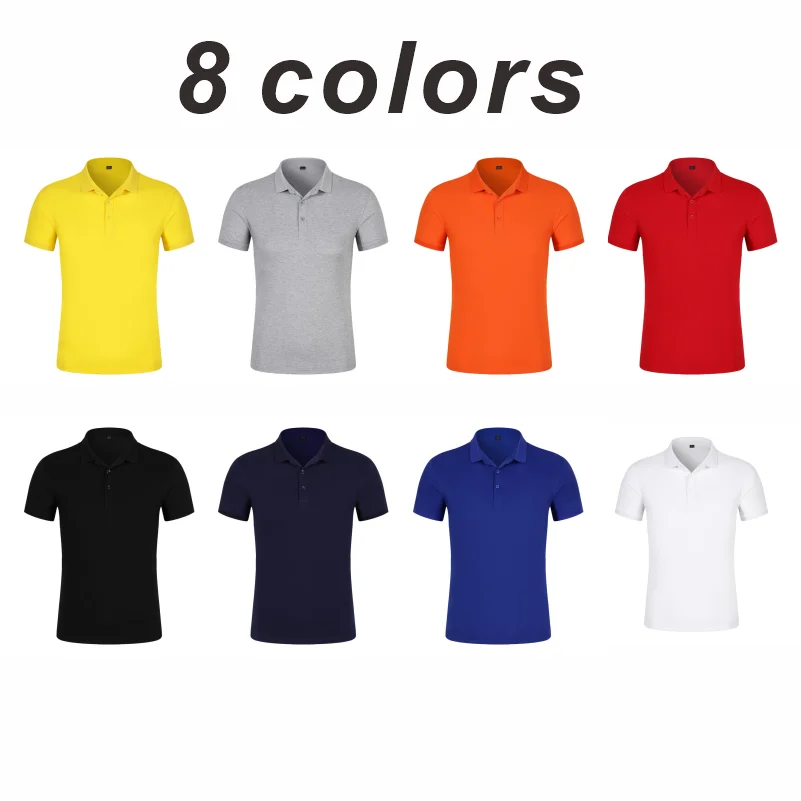 Большое количество новых мужских рубашек поло, мужская повседневная футболка с логотипом компании, изготовленная на заказ, летняя модная футболка с коротким рукавом Изображение 2