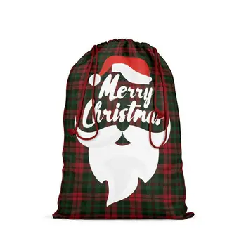 Рождественские холщовые сумки 19 *25 дюймов, рождественская сумка-тоут в винтажном стиле со шнурком и ручкой, классическая сумка для подарков на день рождения