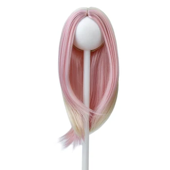 Новые парики BJD 1/3 кукольных волос Розово-блонд смешанного цвета Длинные прямые для аксессуаров Dollfie SD