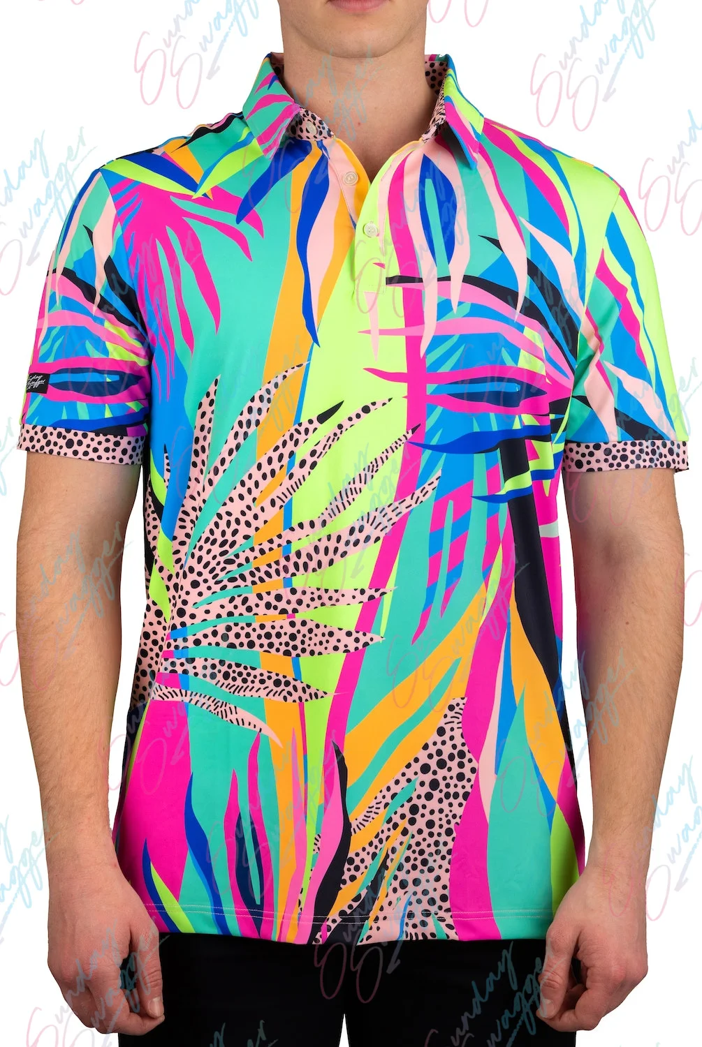 Sunday Swagger, Новая летняя рубашка для гольфа, мужская рубашка Поло с коротким рукавом, Дышащая одежда для настольного тенниса, Футбольный топ. Изображение 3