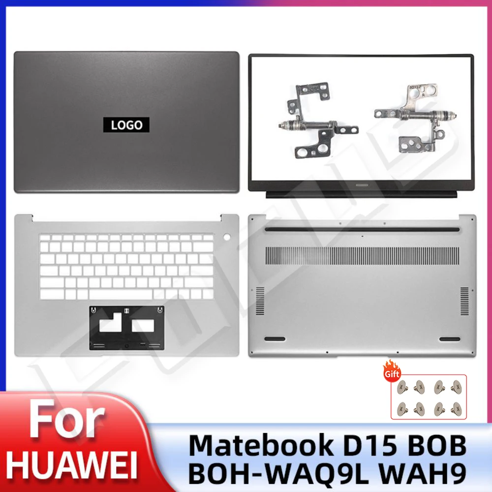 Новый чехол Для Huawei Matebook D15 Boh-WAQ9L Bob-WAE9P ЖК-Задняя крышка Безель Подставка Для Рук Петли Нижней крышки Изображение 0