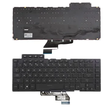 Клавиатура для ноутбука ASUS ROG Zephyrus M15 GU502GU GU502GV GU502GW Черная С RGB Подсветкой Без Рамки Испанский SP/RU/US