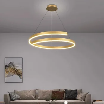 Новый Светодиодный подвесной светильник, Спиральная Алюминиевая Люстра для кухни, столовой, спальни, Подвесные светильники для домашнего декора, Подвесное освещение