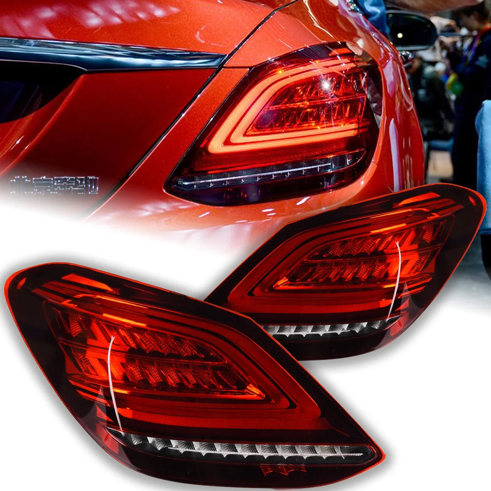 Автомобильные Фары Benz W205 LED Задний Фонарь C180 C200 C300 Задний Фонарь Динамический Сигнал Drl Анимация Заднего Стоп-Сигнала Автомобильные Запчасти Изображение 0