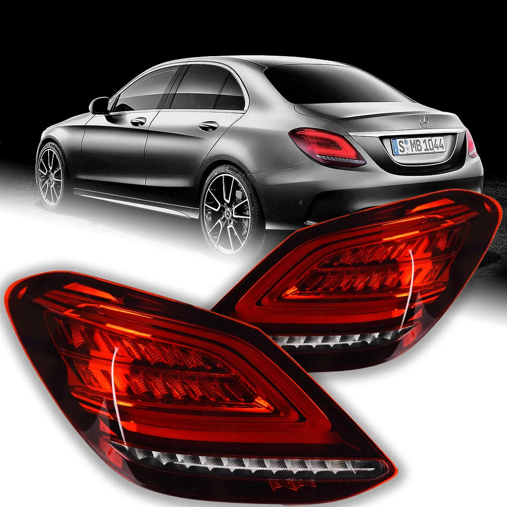 Автомобильные Фары Benz W205 LED Задний Фонарь C180 C200 C300 Задний Фонарь Динамический Сигнал Drl Анимация Заднего Стоп-Сигнала Автомобильные Запчасти Изображение 1