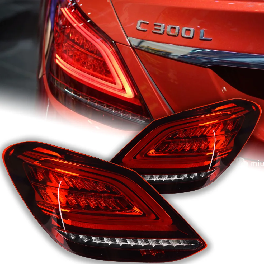 Автомобильные Фары Benz W205 LED Задний Фонарь C180 C200 C300 Задний Фонарь Динамический Сигнал Drl Анимация Заднего Стоп-Сигнала Автомобильные Запчасти Изображение 2