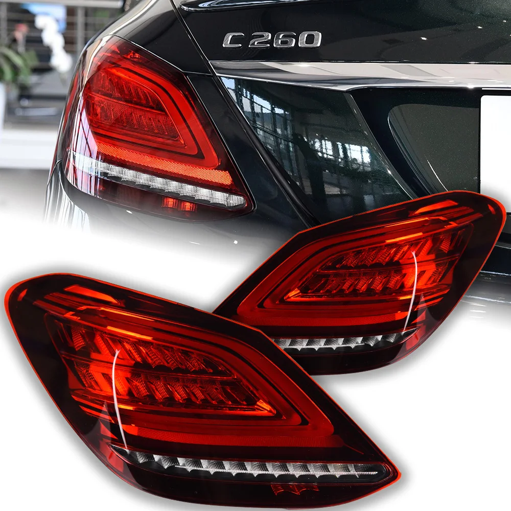 Автомобильные Фары Benz W205 LED Задний Фонарь C180 C200 C300 Задний Фонарь Динамический Сигнал Drl Анимация Заднего Стоп-Сигнала Автомобильные Запчасти Изображение 4