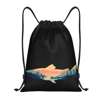 Рыба И горная форель Fishin Relax 5 сумок на шнурках, спортивная сумка, графический винтажный рюкзак, Школьный набор с юмористической графикой.