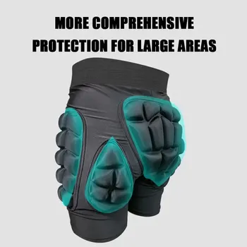Защита бедер с 3D подкладкой EVA Короткие накладки для ягодиц Защитное снаряжение для катания на лыжах, коньках, Сноуборде