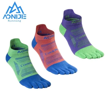 3 пары/Комплект AONIJIE E4837 E3438 Унисекс Модернизированные Спортивные Носки Для Бега С Низким вырезом И Пятью Носками для Марафона