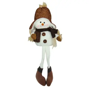 Рождественское Украшение Длинноногий Снеговик для Куклы Игрушки Домашней Вечеринки Рождественские Новогодние Настольные Украшения