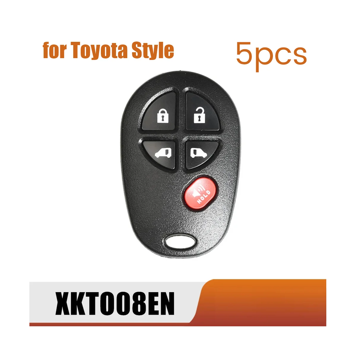 Xhorse XKTO08EN Универсальный проводной дистанционный брелок с 5 кнопками для Toyota Style для VVDI Key Tool 5 шт./лот Изображение 1