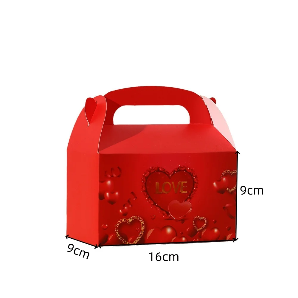 5шт Картонная коробка для торта на День Святого Валентина, Сердце любви, Мусс ручной работы, Упаковка для кексов, Подарочные коробки, украшение для свадебной вечеринки Изображение 5