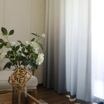 Шторы Cortinas Dormitorio для гостиной, Градиентная ткань для обработки окон, занавески для спальни, тюлевые шторы