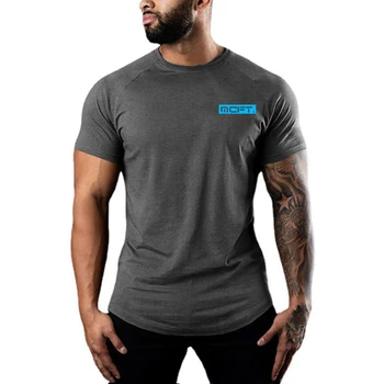 Новая мужская спортивная одежда для бега, уличная одежда в стиле хип-хоп, Летняя повседневная дышащая футболка для занятий в тренажерном зале, крутая хлопковая футболка