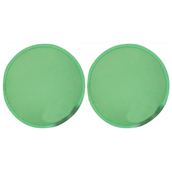2 складных круглых веера-зеленый
