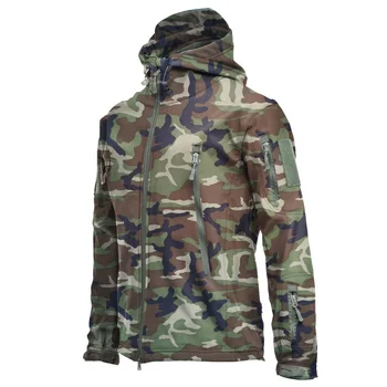 Тактическая куртка мужская военная армейская мягкая оболочка армейские куртки Techwear ветрозащитные водонепроницаемые дышащие флисовые тепловые пальто с капюшоном