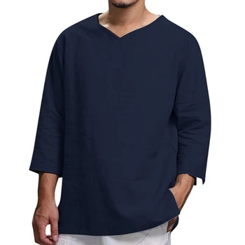 Мужские повседневные топы с круглым вырезом и длинным рукавом, однотонные футболки свободного кроя, Пуловеры, уличная одежда, хипстерские футболки