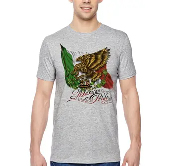 Мужская футболка Mexico Eagle La Bandera с флагом мексиканской гордости Cinco De Mayo Crewneck