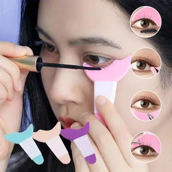 Силиконовая Мягкая перегородка для ресниц, приятный для кожи Универсальный Аппликатор для крема-маски для лица, Средства для макияжа глаз для начинающих, Портативный косметический инструмент