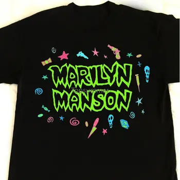 Редкая Новая Футболка Vtg Marilyn Manson, Мужская Уличная одежда в стиле Харадзюку