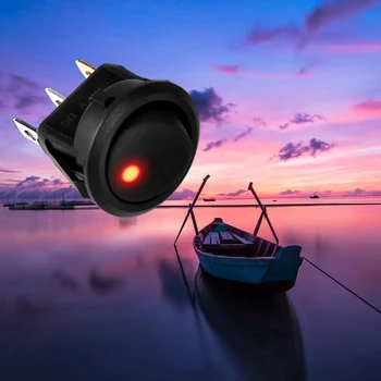 Детали для включения-выключения Round Boat 12V Водонепроницаемая люминесценция для светодиодного освещения