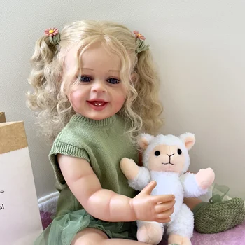 NPK 55 СМ Силиконовая Кукла для Всего Тела Soft Touch Reborn Toddle Princeess Yannik Реалистичная 3D Кожа Ручной Работы С Несколькими Слоями Живописи куклы