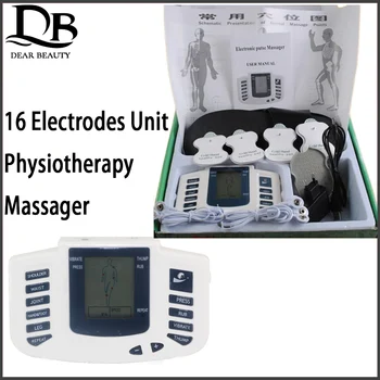 Аппарат EMS, набор физиотерапевтических массажеров, Стимулятор расслабления мышц, Цифровая терапевтическая машина, 16 пластырей, Тапочки, Перчатки, браслет, Носки