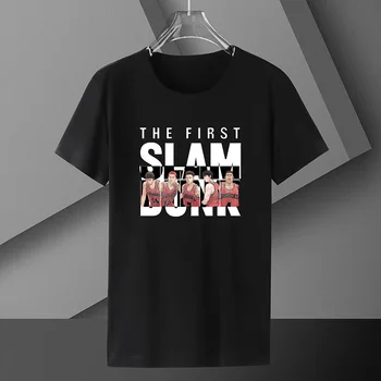 Мужская футболка Slam Dunk С Принтом Японского Аниме, Мужская футболка С милым Аниме Harajuku, Топ С коротким рукавом, Футболка Унисекс, Уличная одежда