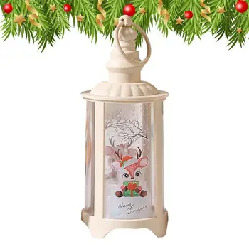 Портативный Рождественский фонарь Рождественский фонарь Лампа для вечеринки Многоразовый фонарь на Хэллоуин, подвесной ночник для садового бара на открытом воздухе