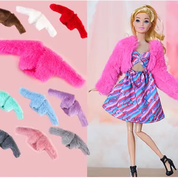 Одежда для куклы 30 см, модное пальто, плюшевые топы с юбкой, Топ и брюки, подходящие для кукол Barbie BJD, повседневные аксессуары для девочек
