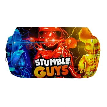 3D New Stumble Guys Collision Party Двойной пенал Пенал для карандашей Пенал для учеников начальной и средней школы Пенал для ручек