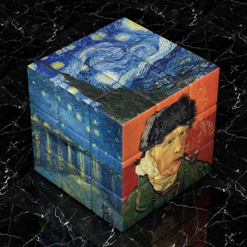 Ван Гог Подсолнух Звездное Небо Волшебные Кубики Третьего Порядка Детская Картина Маслом Подарок Творческое Образование Волшебные Кубики Игрушка Картинка