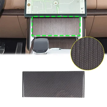 Для Land Rover Range Rover Vogue 2024 + навигационный экран центрального управления автомобилем из настоящего углеродного волокна под декоративной крышкой аксессуары