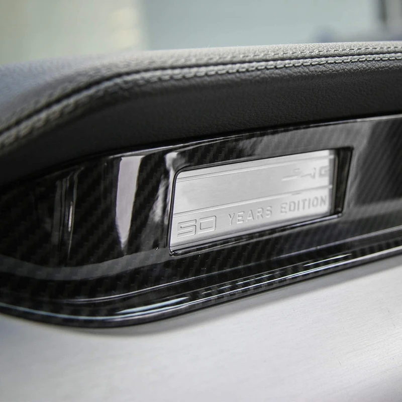 Внутренняя накладка на приборную панель второго пилота для Ford Mustang 2015-2017, накладка на приборную панель из углеродного волокна, накладка на приборную панель 2015-2017 гг. Изображение 1